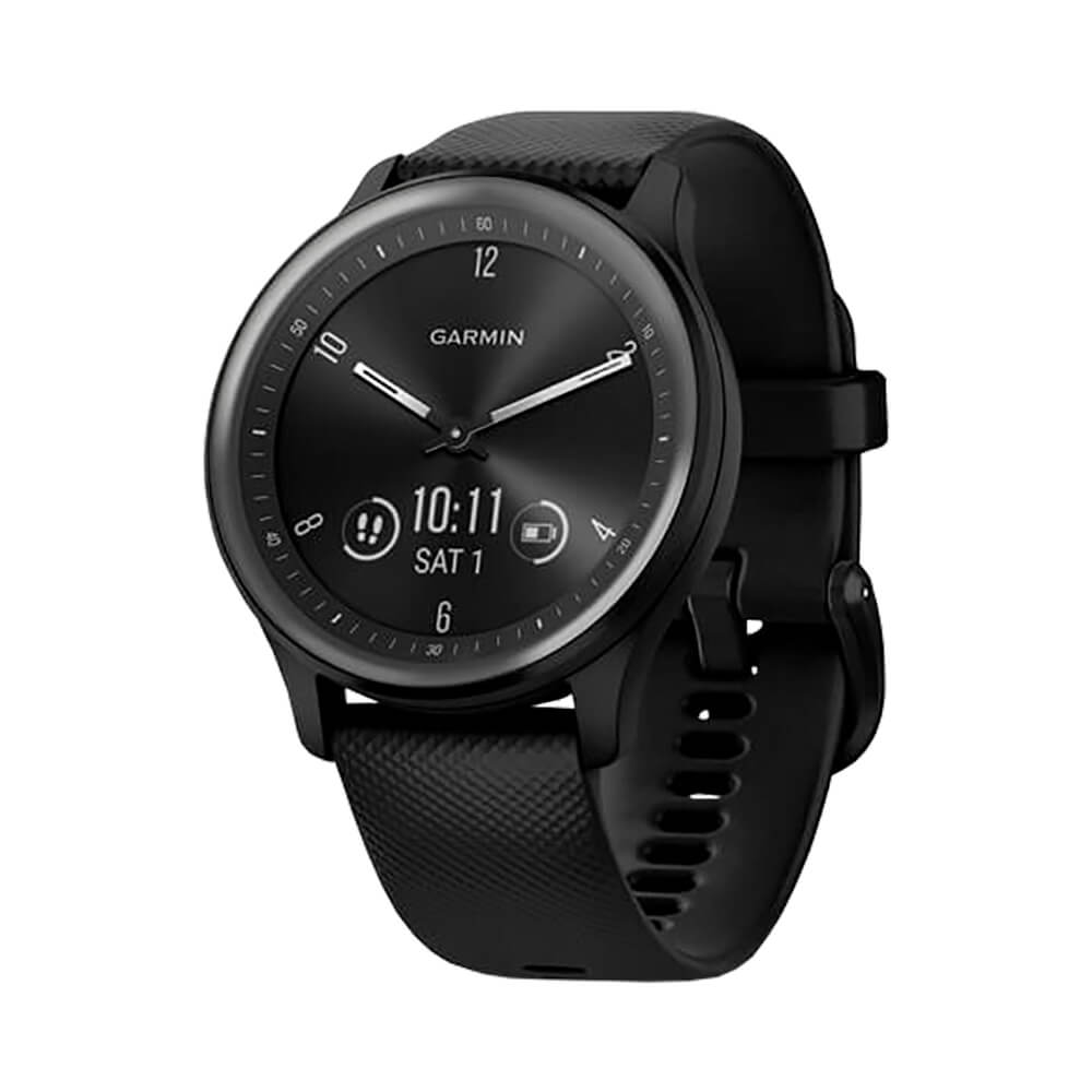 Часы Garmin Vivomove Sport черный серый безель с силиконовым ремешком
